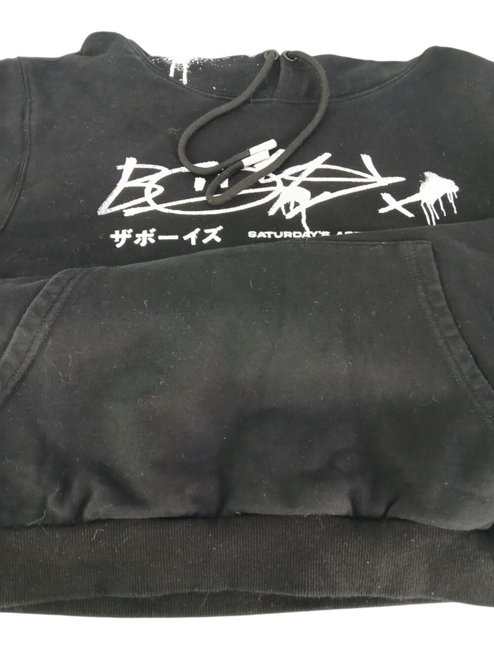 The Boys MENS Street Vandal Graffiti Hoodie Black Size M Graphic Saturdays Are F - Picture 14 of 16